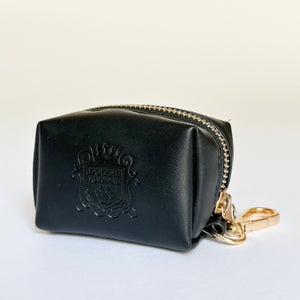 The Classic Waste Bag Holder - Licorice (Gold Hardware)